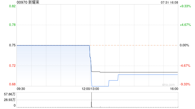 新耀莱完成配发7487.94万股 净筹约4640万港元